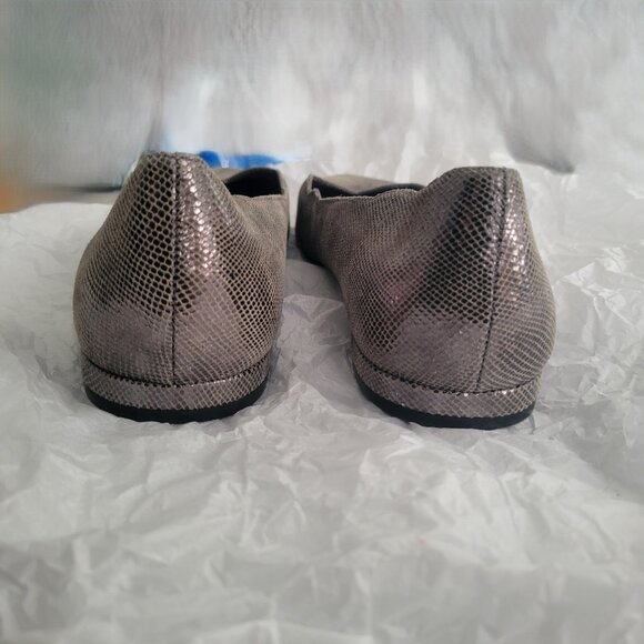 NWOT Aerosoles Women Metallic Snakeskin Leather Flats Size US 9 - Picture 3 of 4